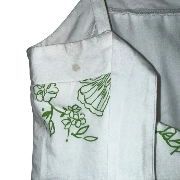 Amy Byer Girls Size 6 Y2K White Sundress Green Butterfly Floral Print - Picture 5 of 6
